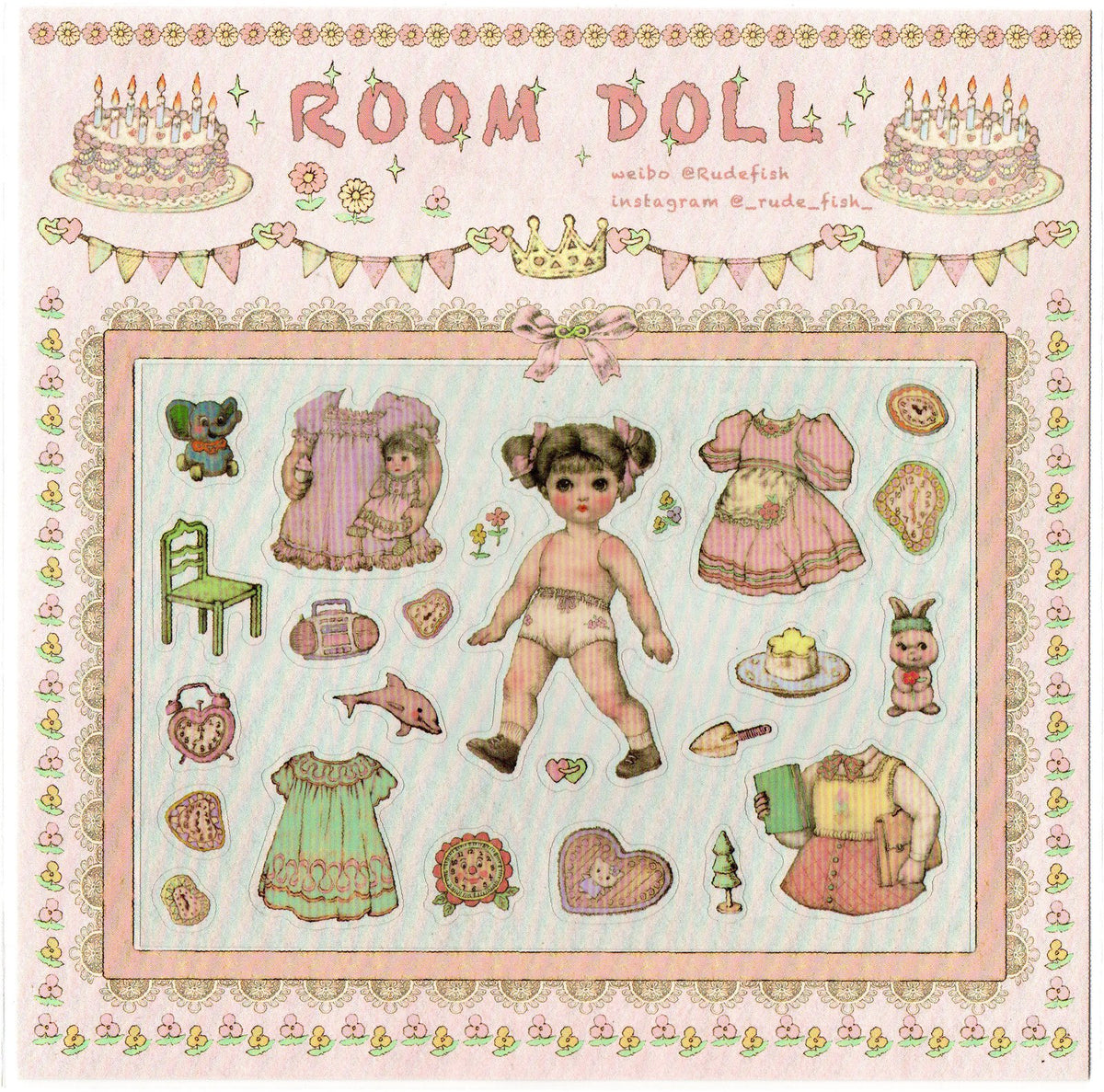 ROOM DOLL Sticker Set, view 6