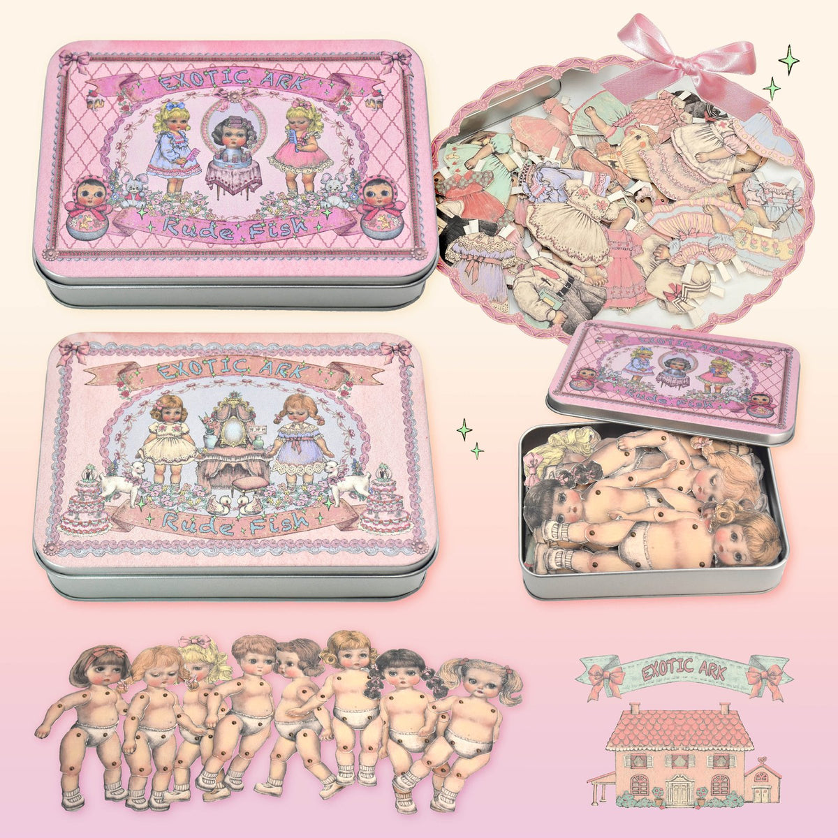 EXOTIC ARK Paper Doll Dress-Up Tin Toy 2.0, view 3
