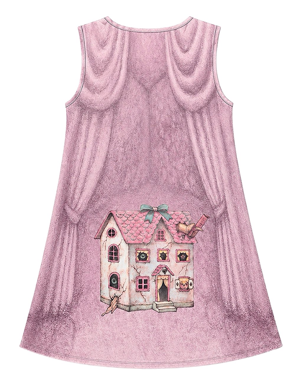TOOTHMARE Reversible Pinafore in Pink, view 2