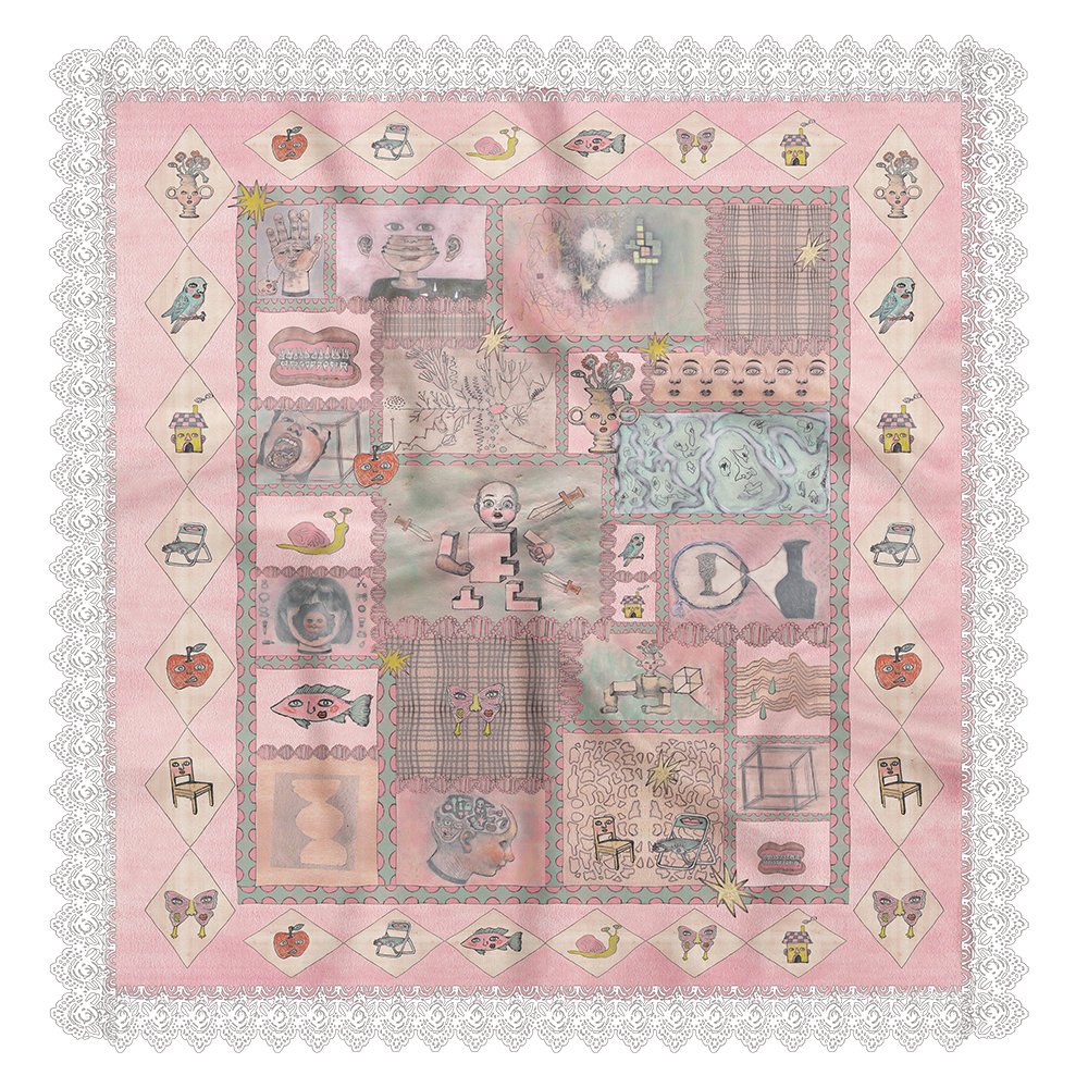 WHISPERING STONES Lace Chiffon Scarf, view 6