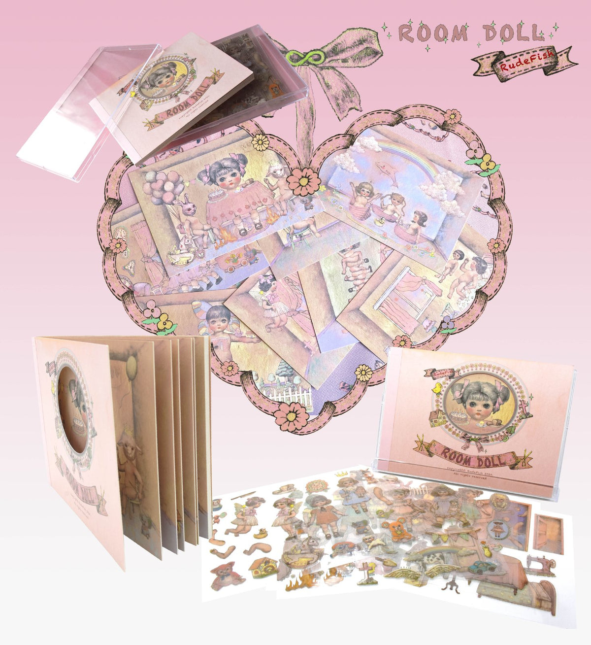 ROOM DOLL Card & Sticker Book, view 3