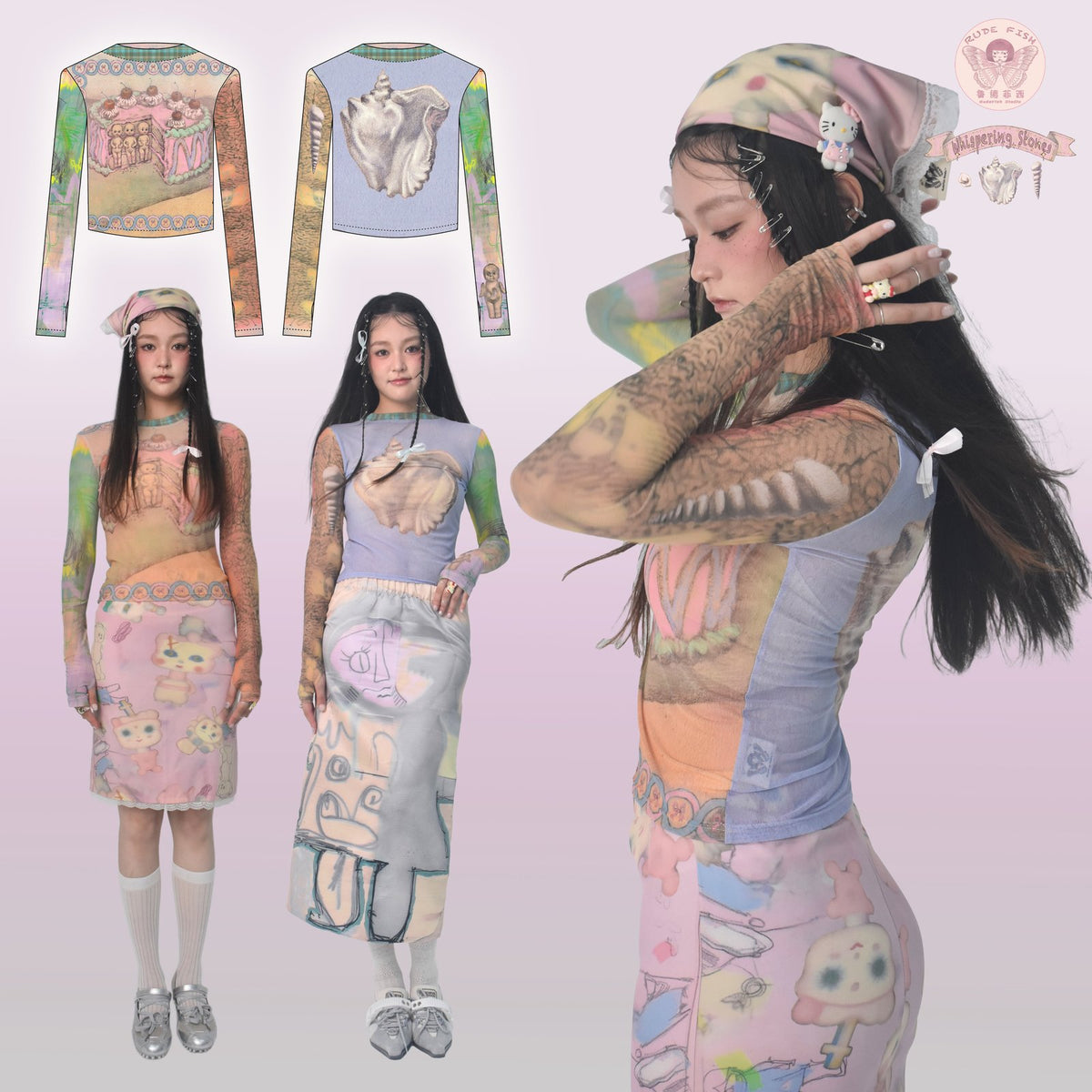 WHISPERING STONES Reversible Mesh Base Layer Top, view 3