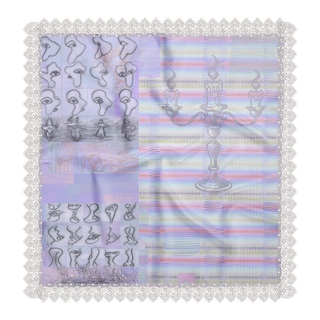 TOOTHMARE Lace Chiffon Scarf, view 7