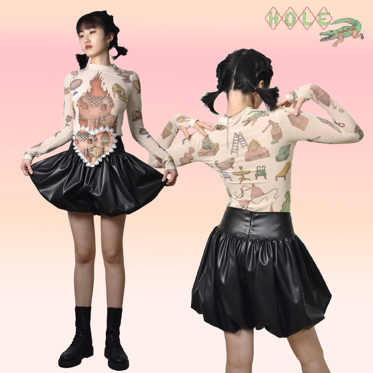 HOLE Reversible Mesh Base Layer Top, view 4