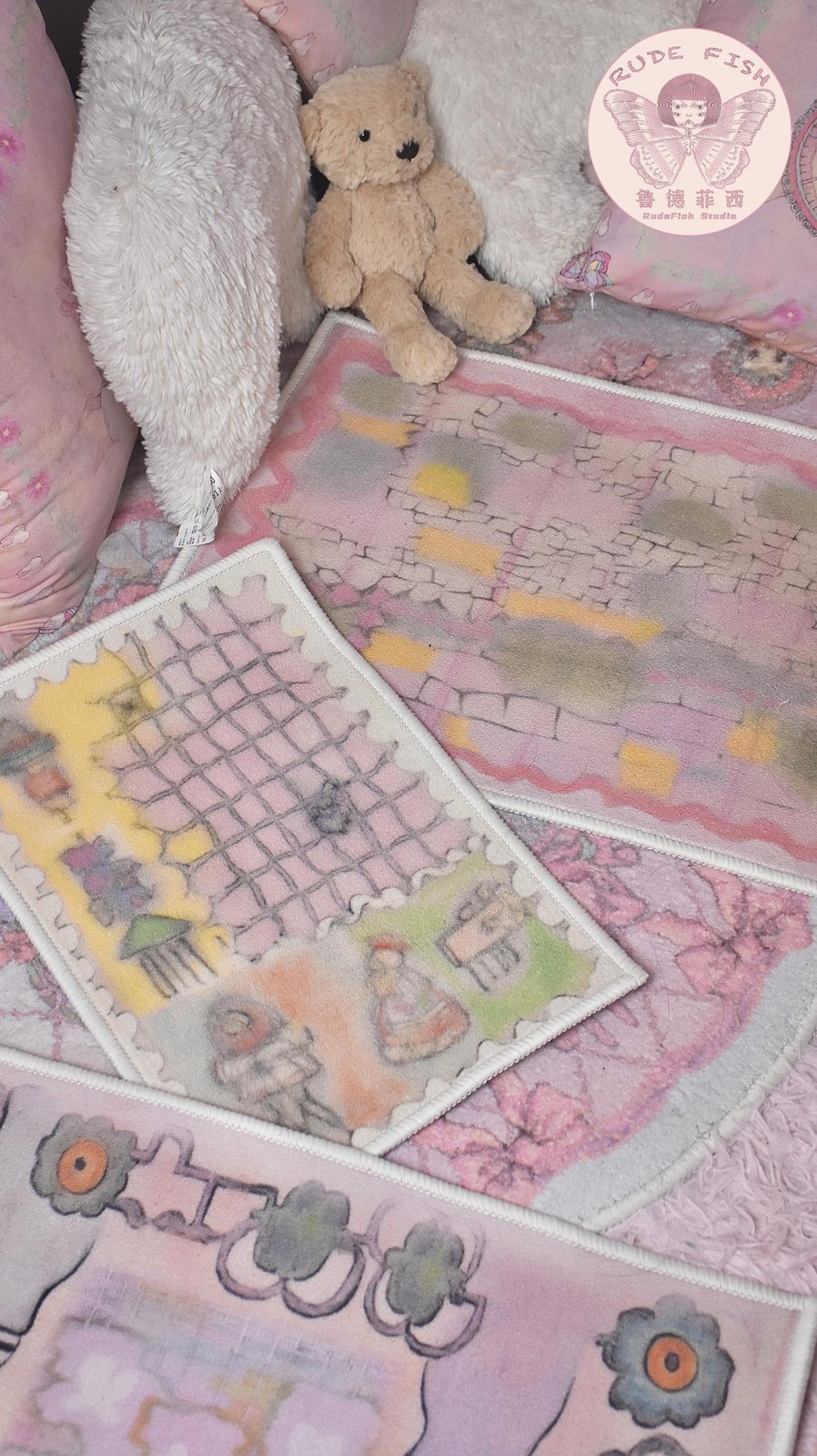 WHISPERING STONES Robot Rug, view 4
