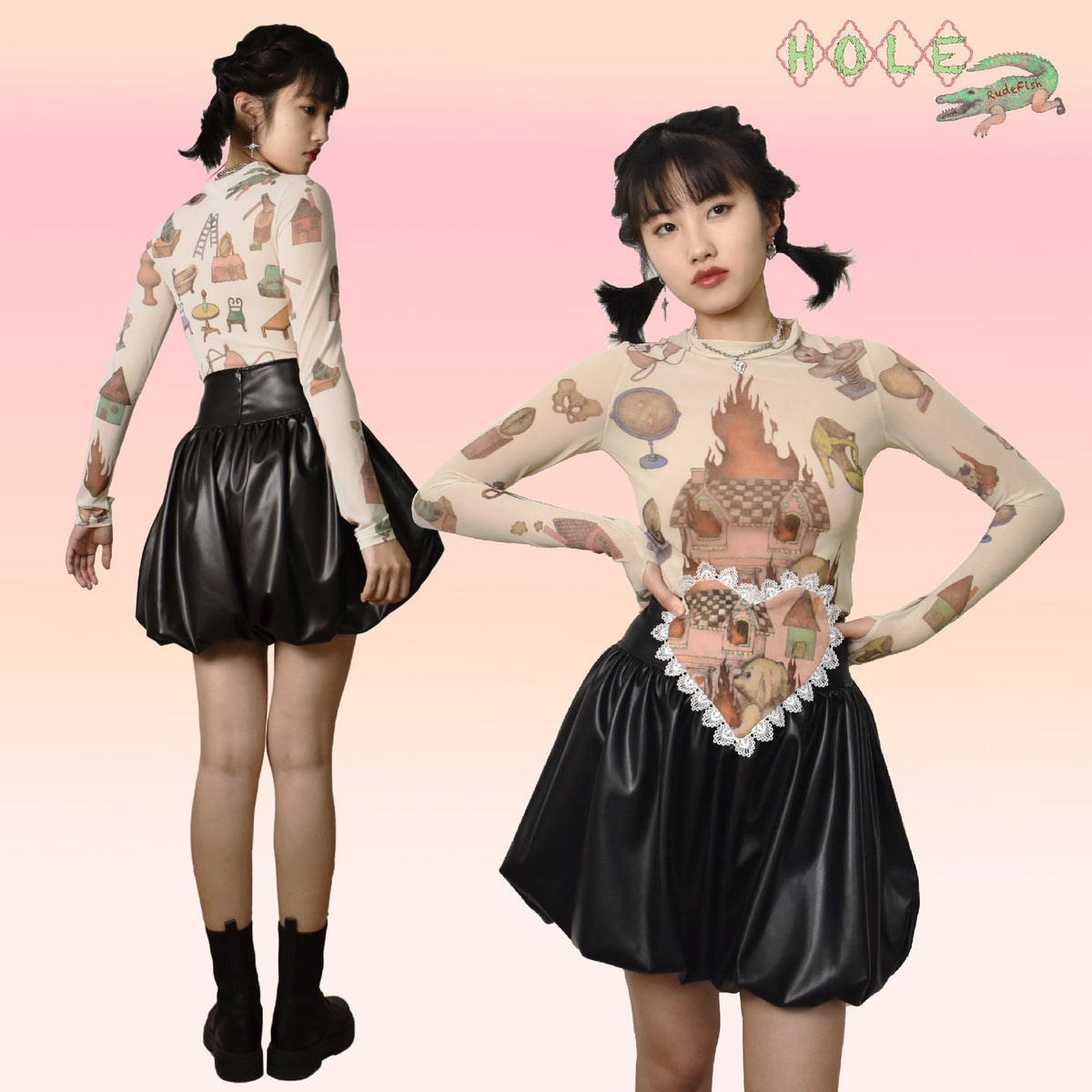 HOLE Reversible Mesh Base Layer Top, view 5