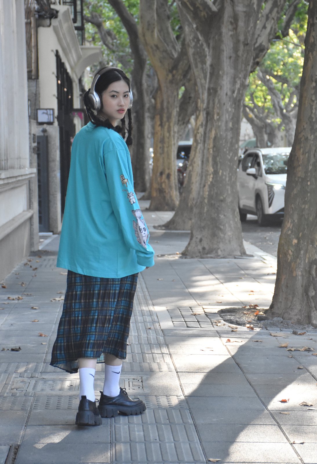 SENSATION Long-Sleeve Tee in Turquoise, view 7