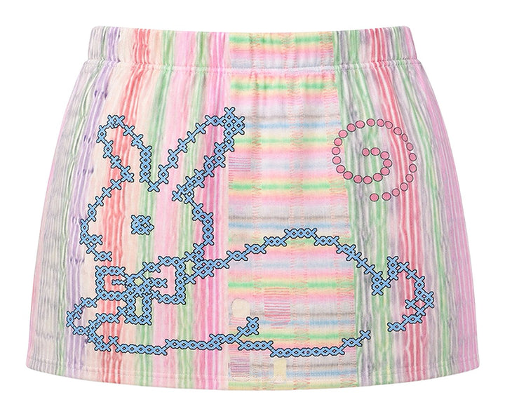 TOOTHMARE Pixel Print Skort