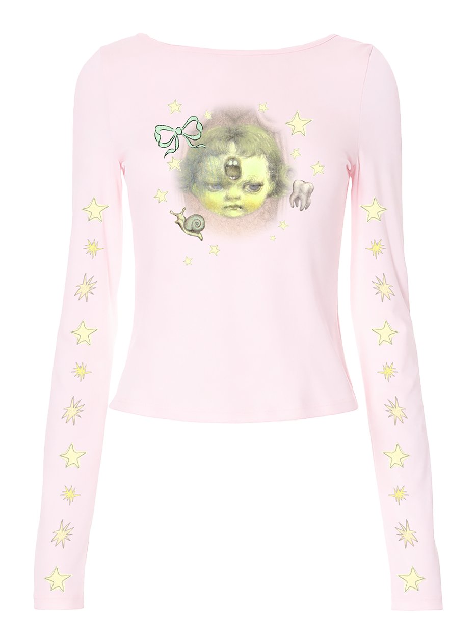 TOOTHMARE Back Long Sleeve in Pink