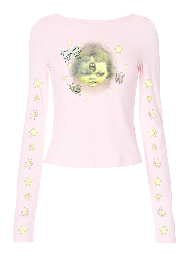 TOOTHMARE Back Long Sleeve in Pink