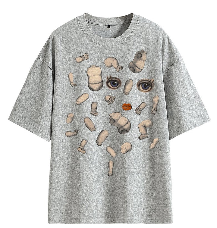 EXOTIC ARK Drop-Shoulder Tee in Grey