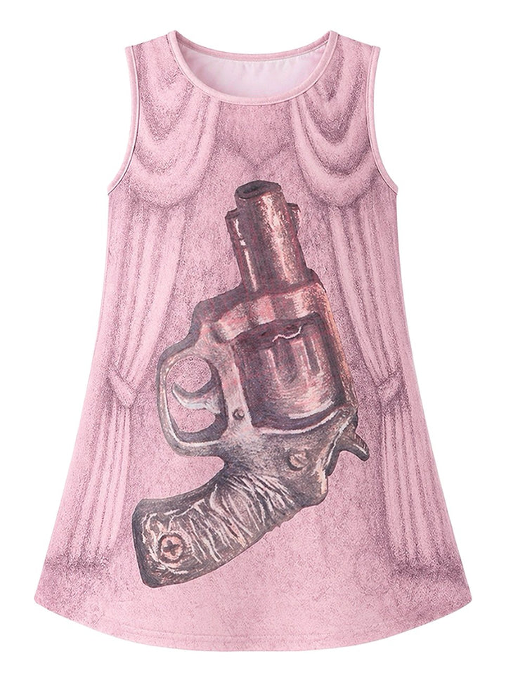 TOOTHMARE Reversible Pinafore in Pink