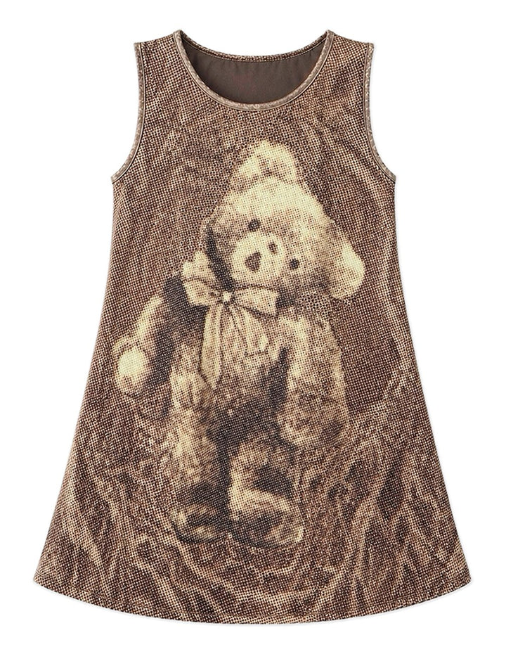 TOOTHMARE Reversible Pinafore in Brown