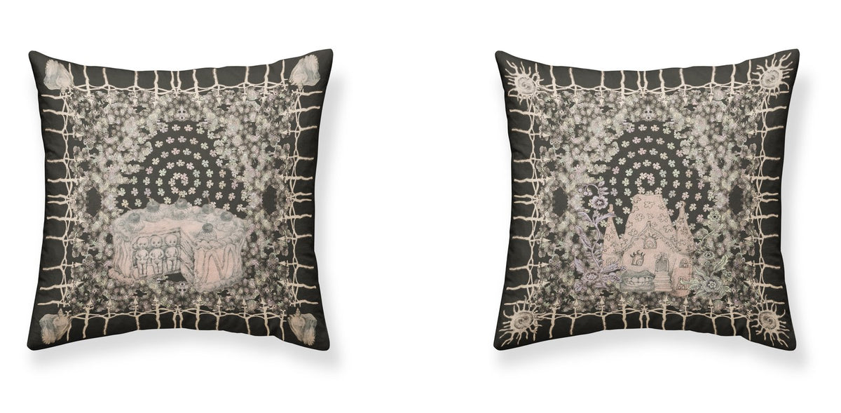 WHISPERING STONES Dark Velvet Cushion
