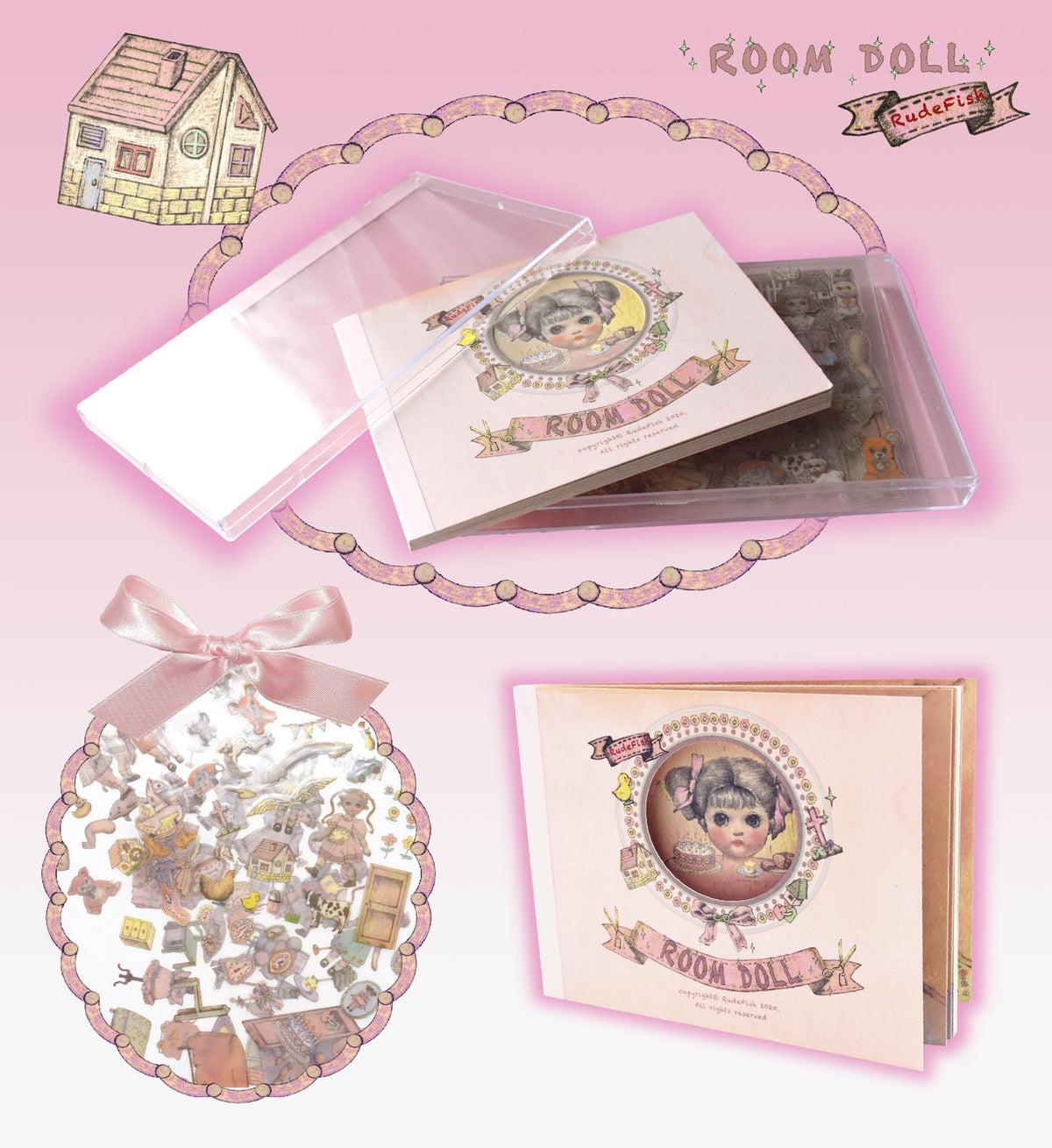 ROOM DOLL Card & Sticker Book, view 2