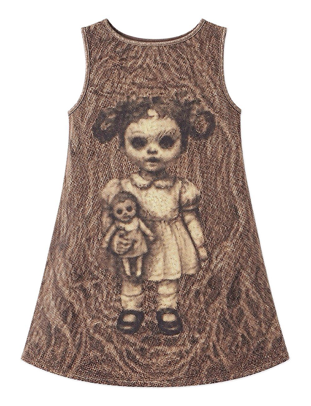 TOOTHMARE Reversible Pinafore in Brown, view 2