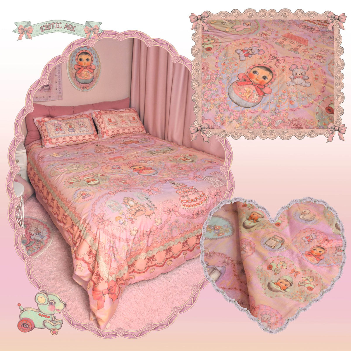 EXOTIC ARK Bedding Set in Pink, view 2