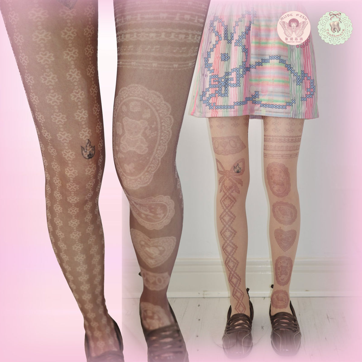 TOOTHMARE Sheer Tights 10D, view 3