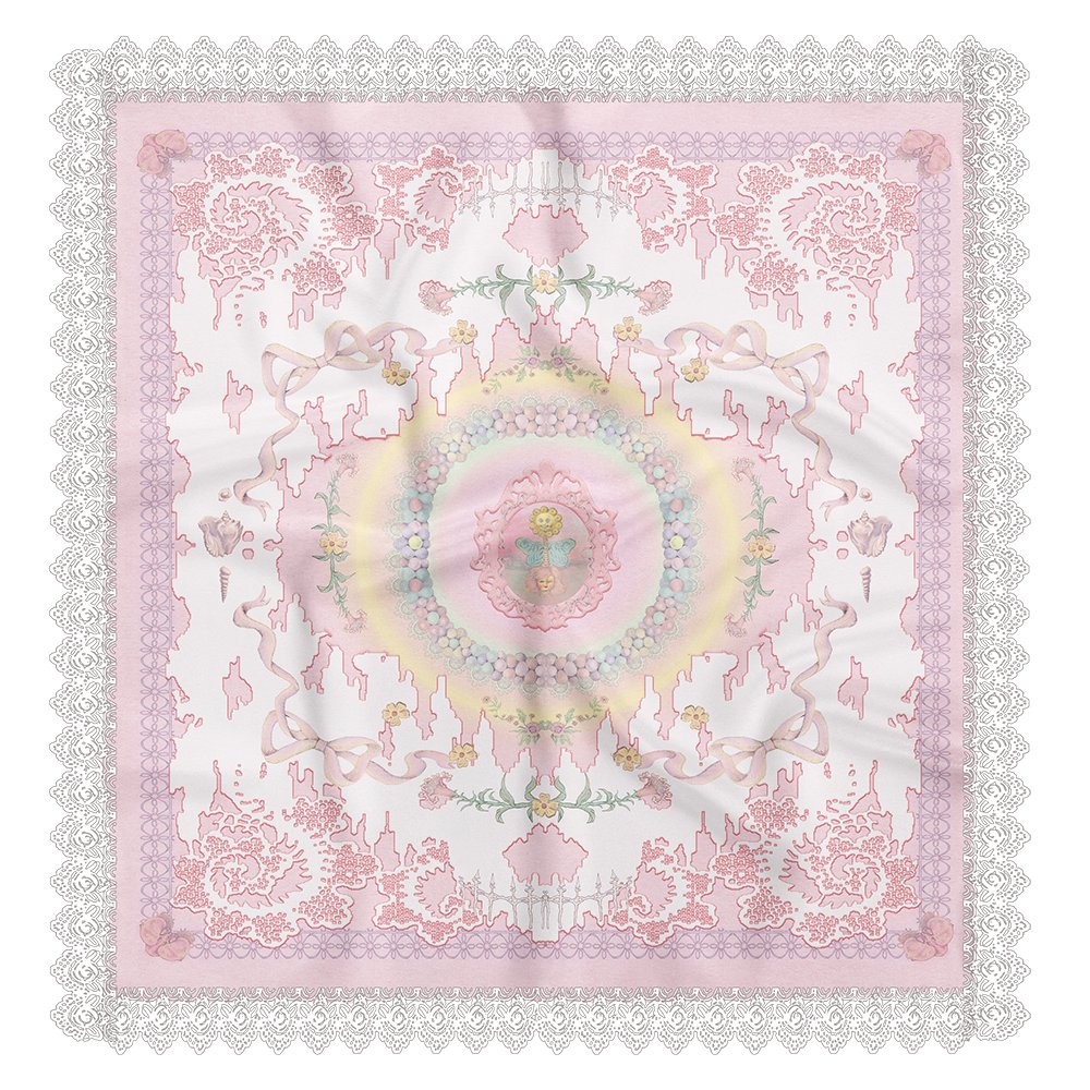 WHISPERING STONES Lace Chiffon Scarf, view 8