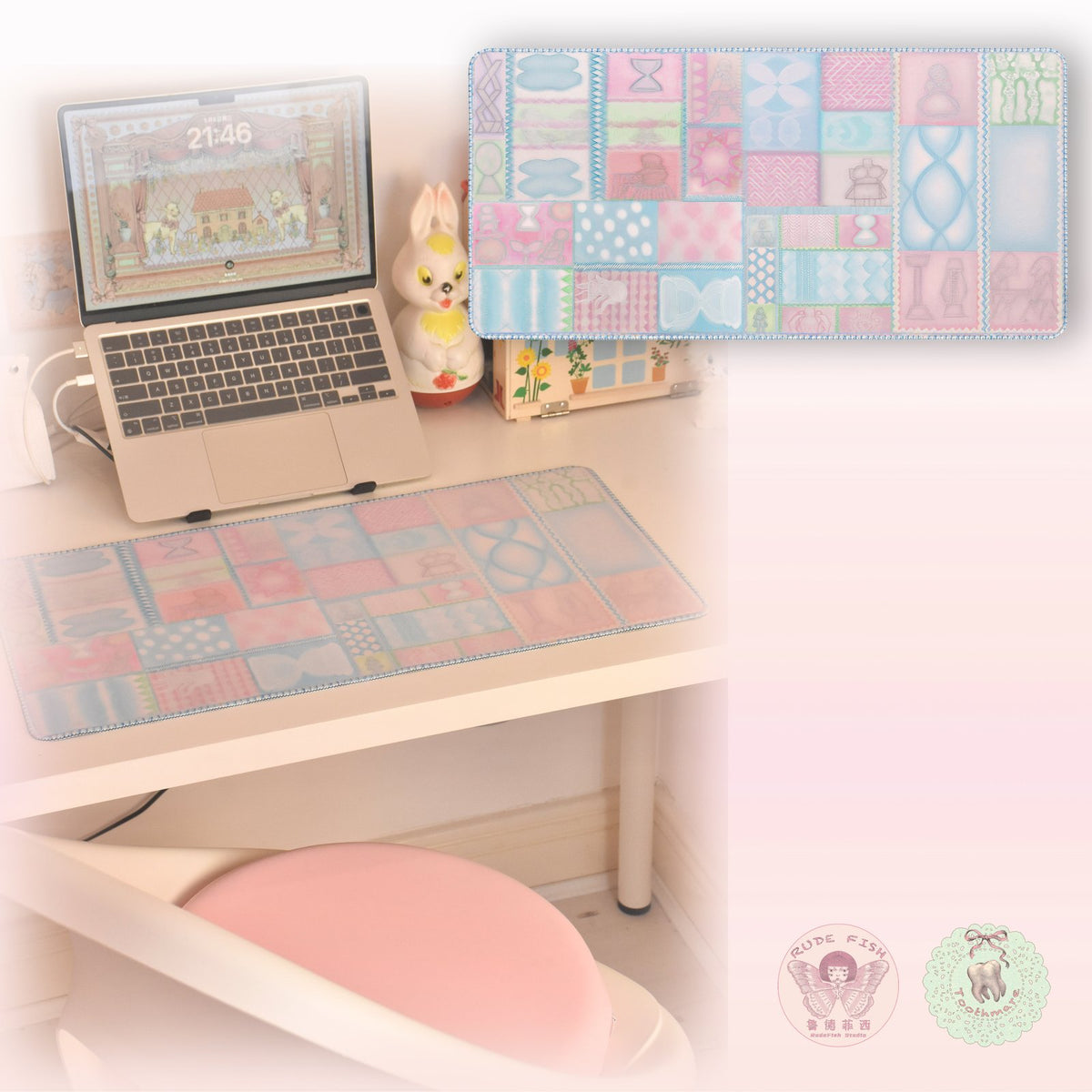 TOOTHMARE Waterproof Computer Mouse Desk Mat, view 4