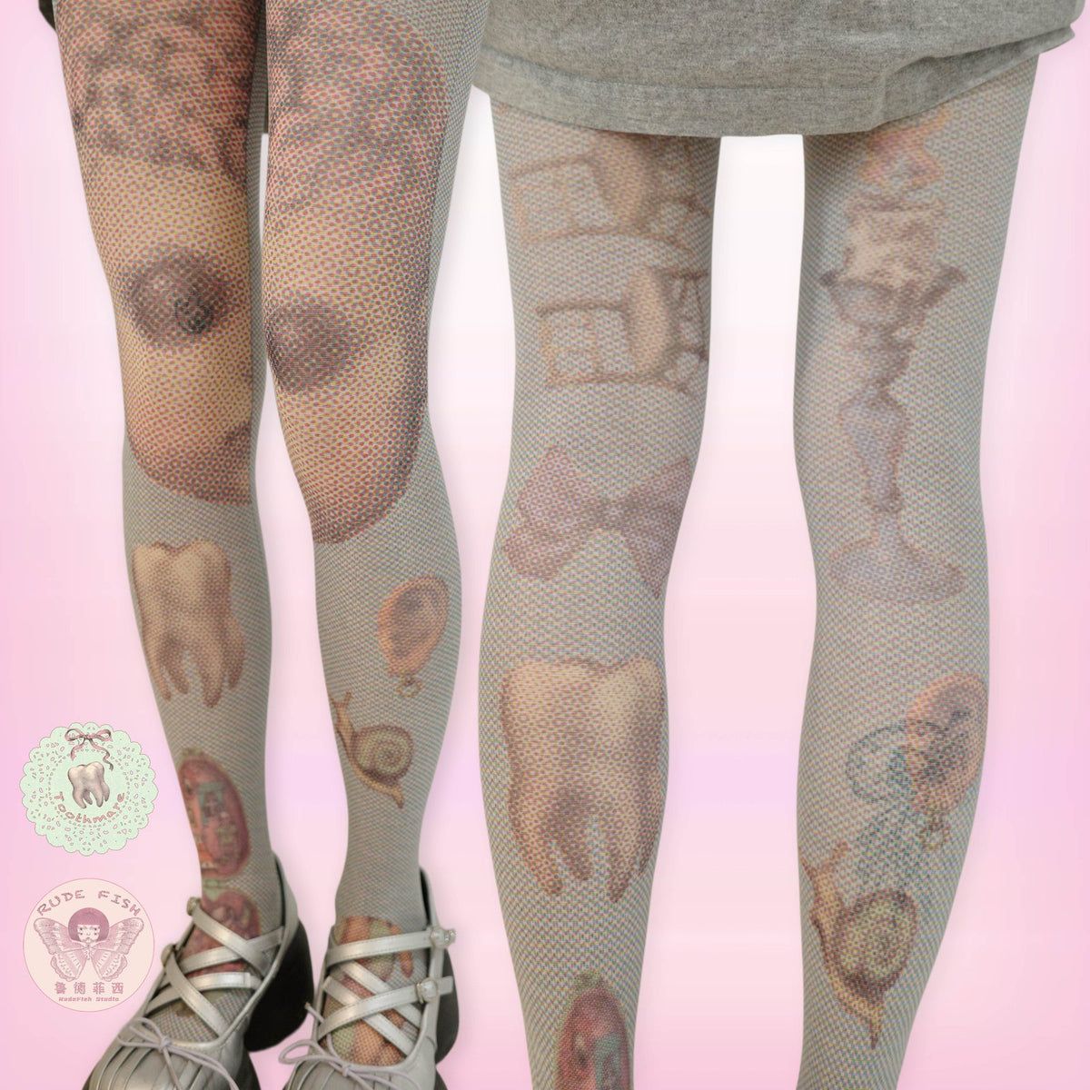 TOOTHMARE Printed Tights 30D, view 5