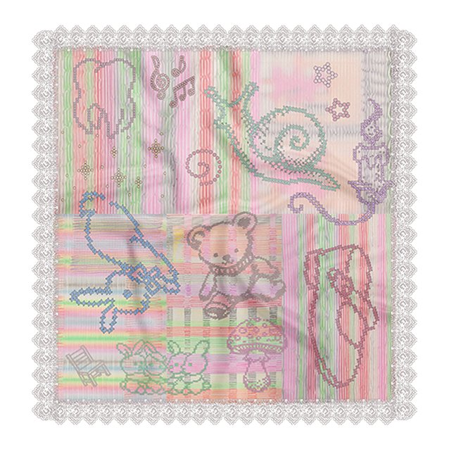 TOOTHMARE Lace Chiffon Scarf, view 9