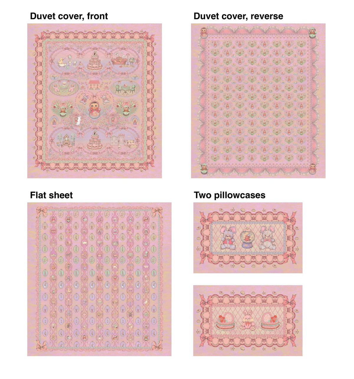 EXOTIC ARK Bedding Set in Pink
