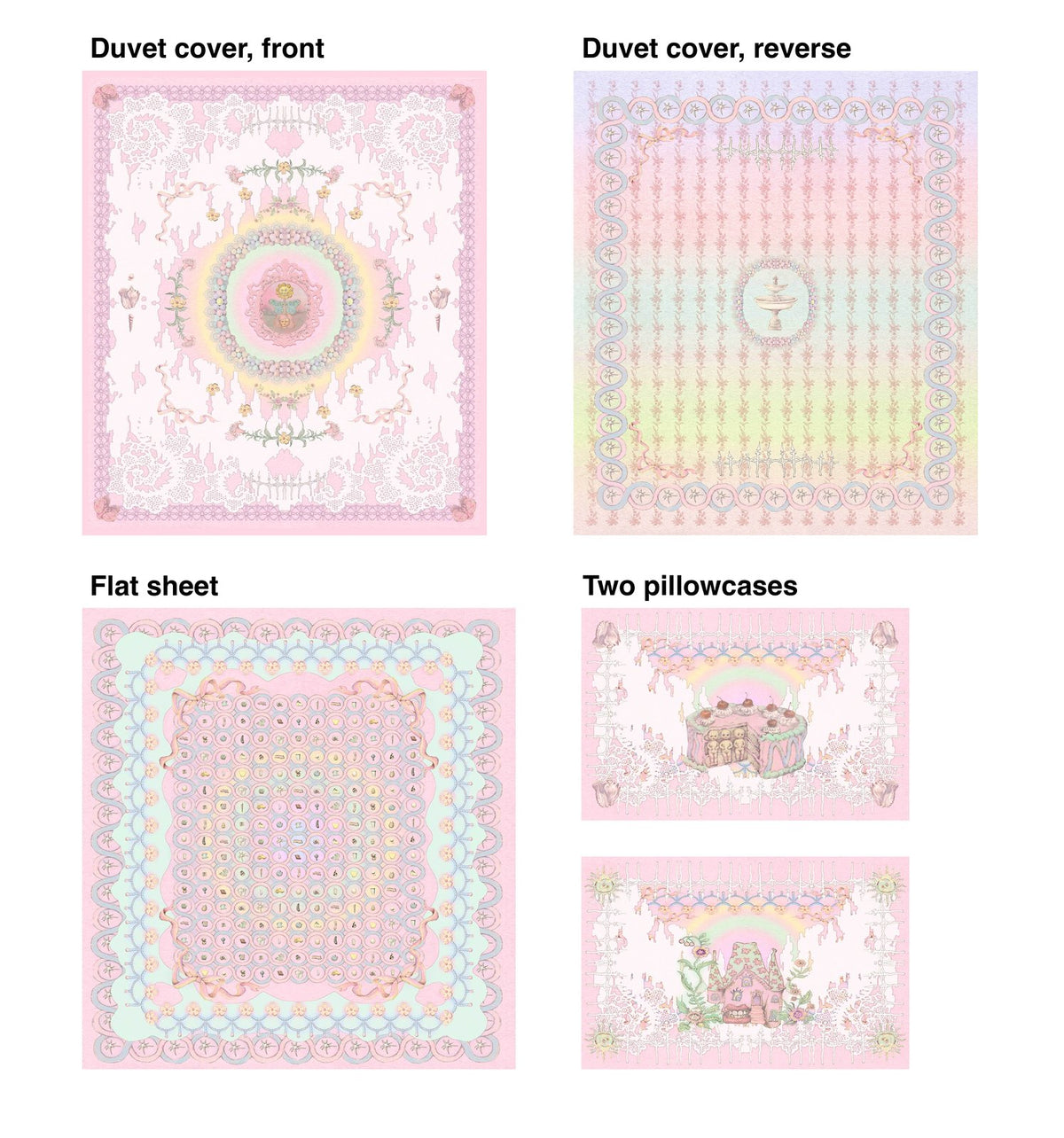 WHISPERING STONES Bedding Set in Pink