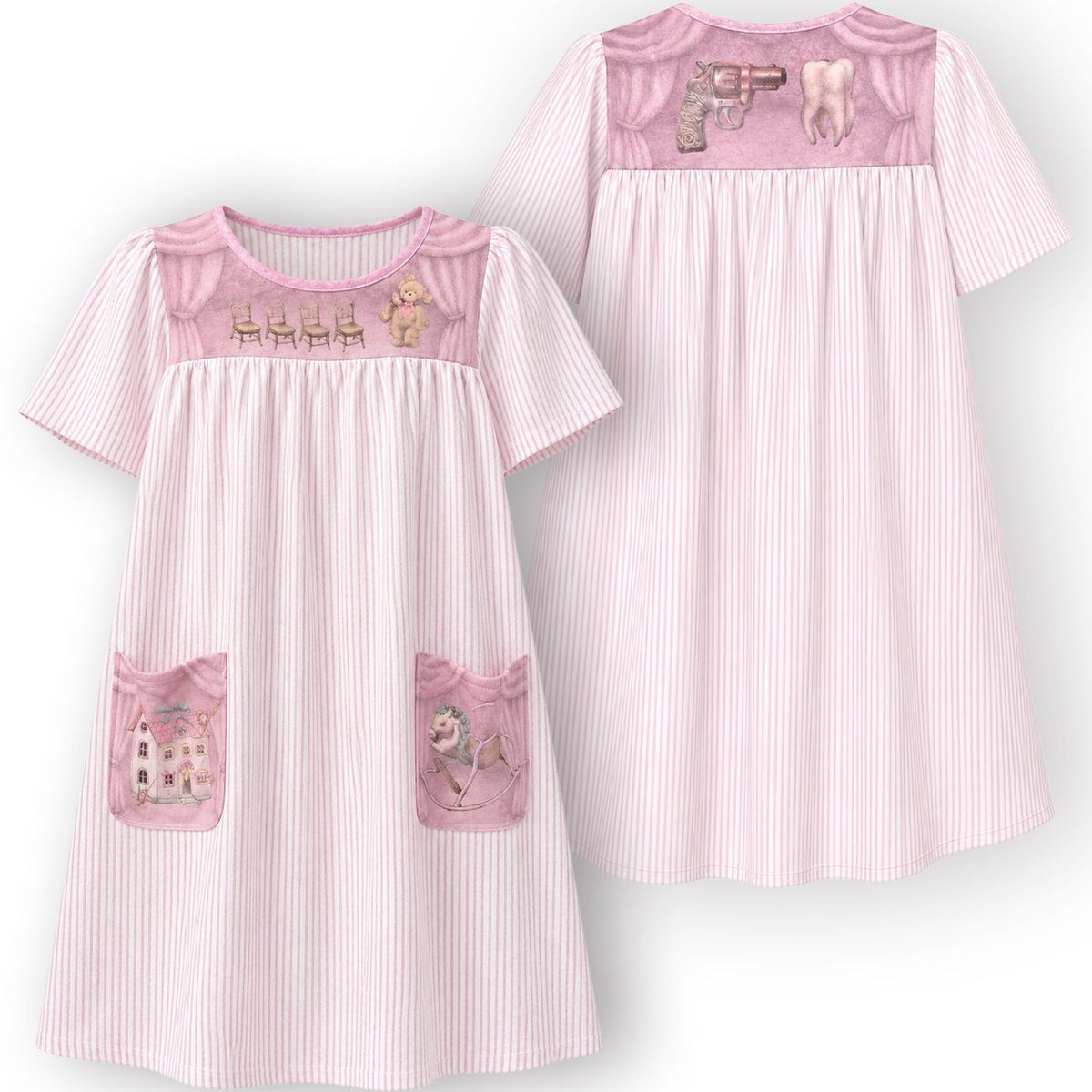 TOOTHMARE Cotton Nightdress, view 7