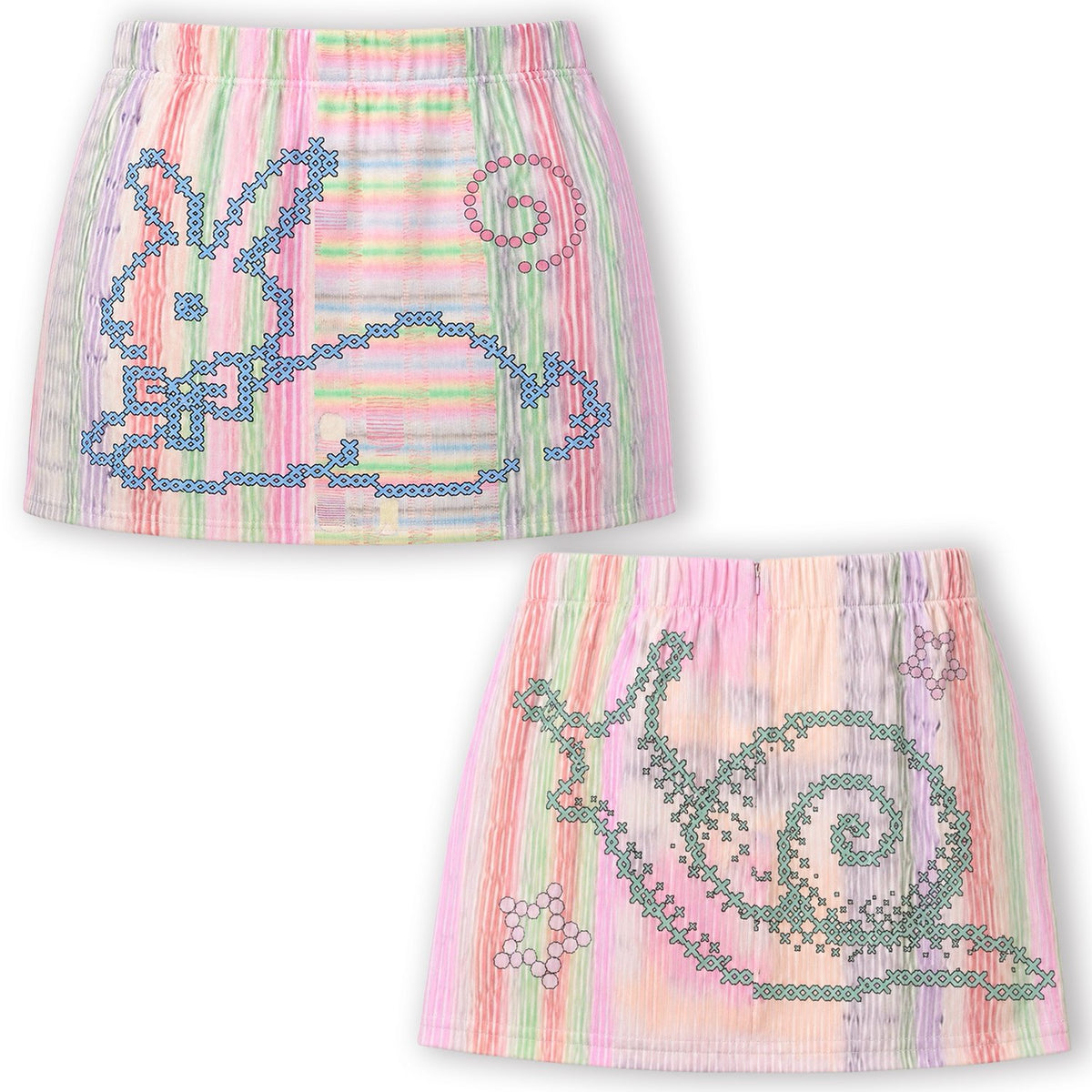 TOOTHMARE Pixel Print Skort, view 8