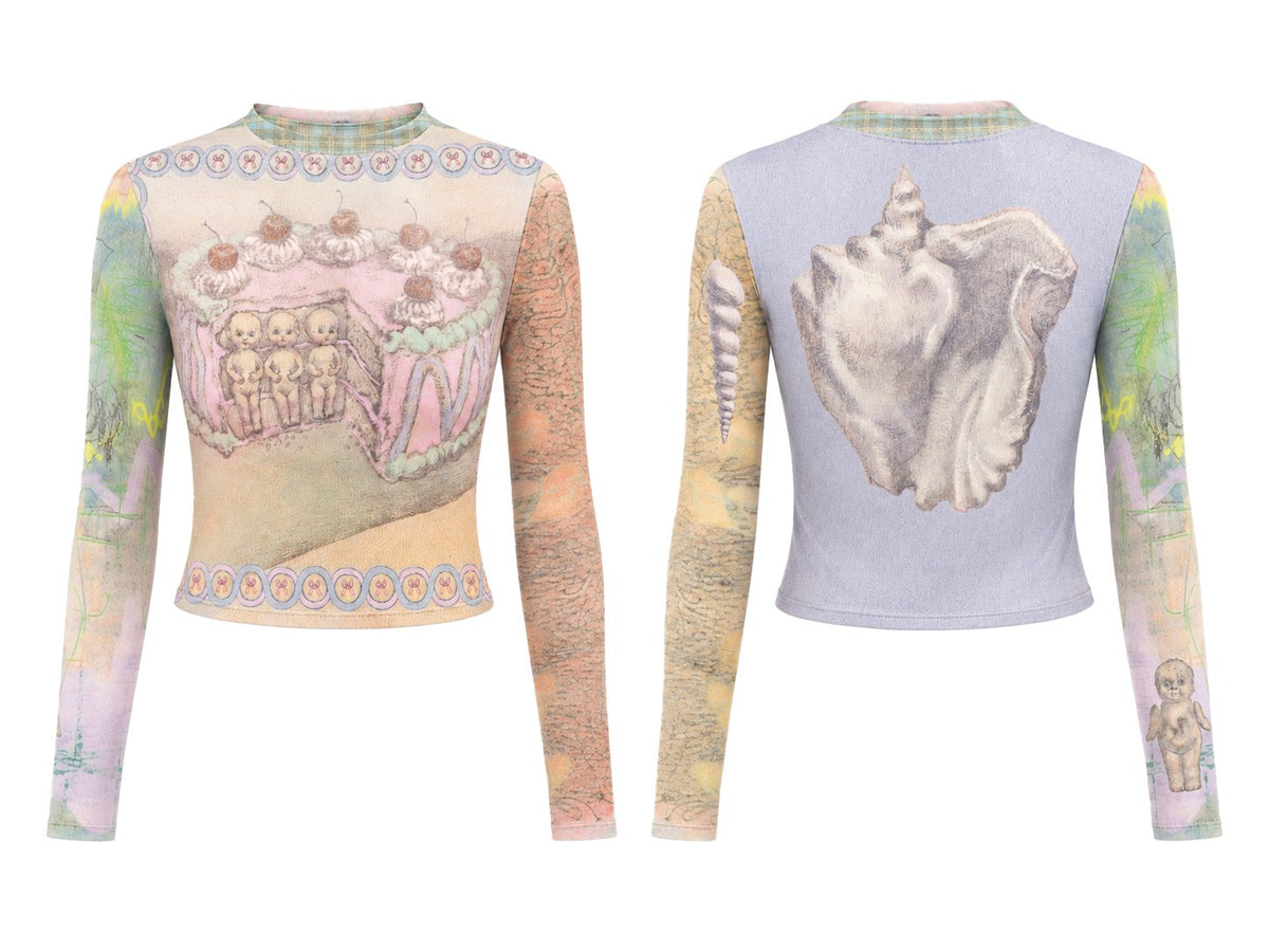 WHISPERING STONES Reversible Mesh Base Layer Top, view 8