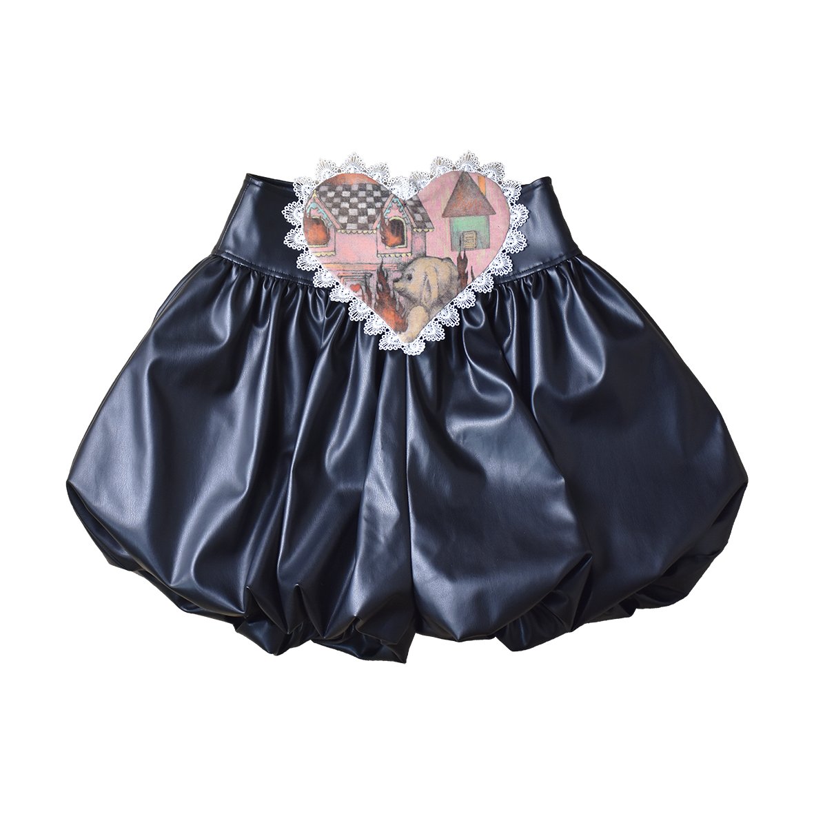 HOLE Faux Leather Jacket & Skirt, view 9