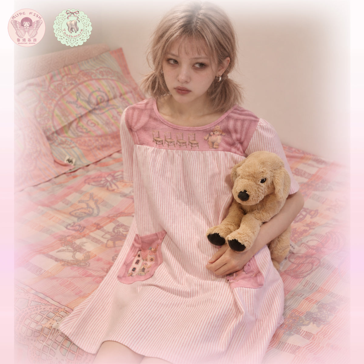 TOOTHMARE Cotton Nightdress
