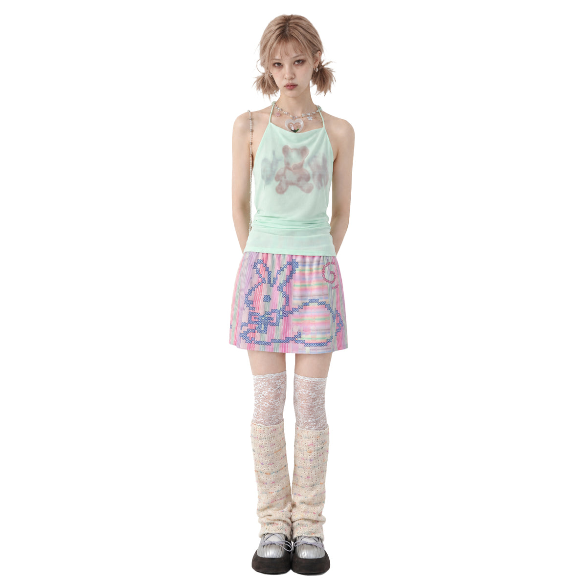 TOOTHMARE Halter Camisole in Mint