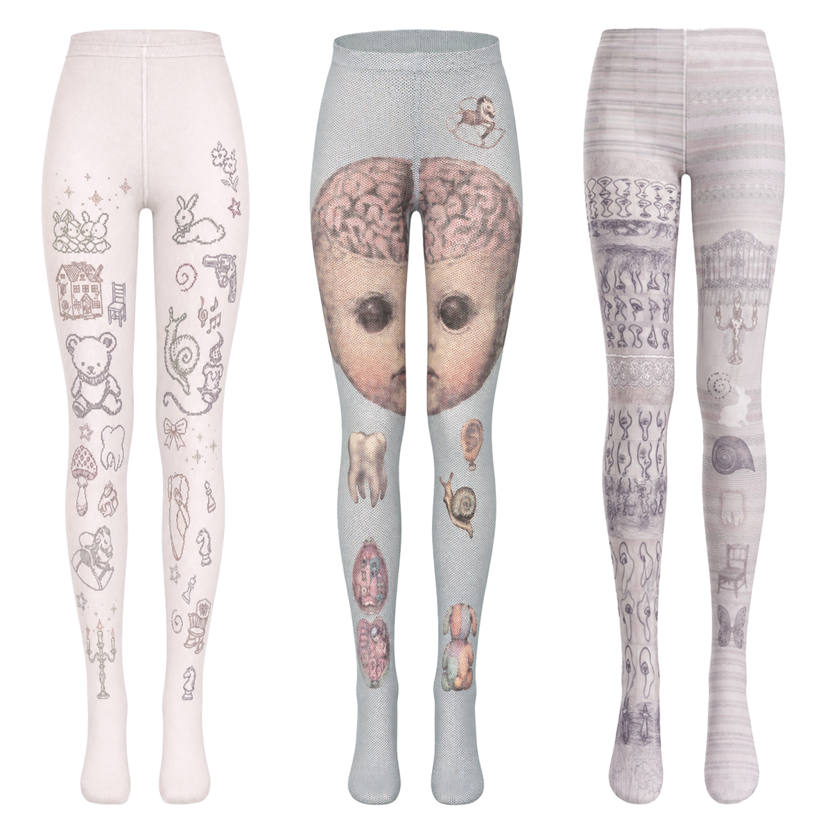 TOOTHMARE Printed Tights 30D