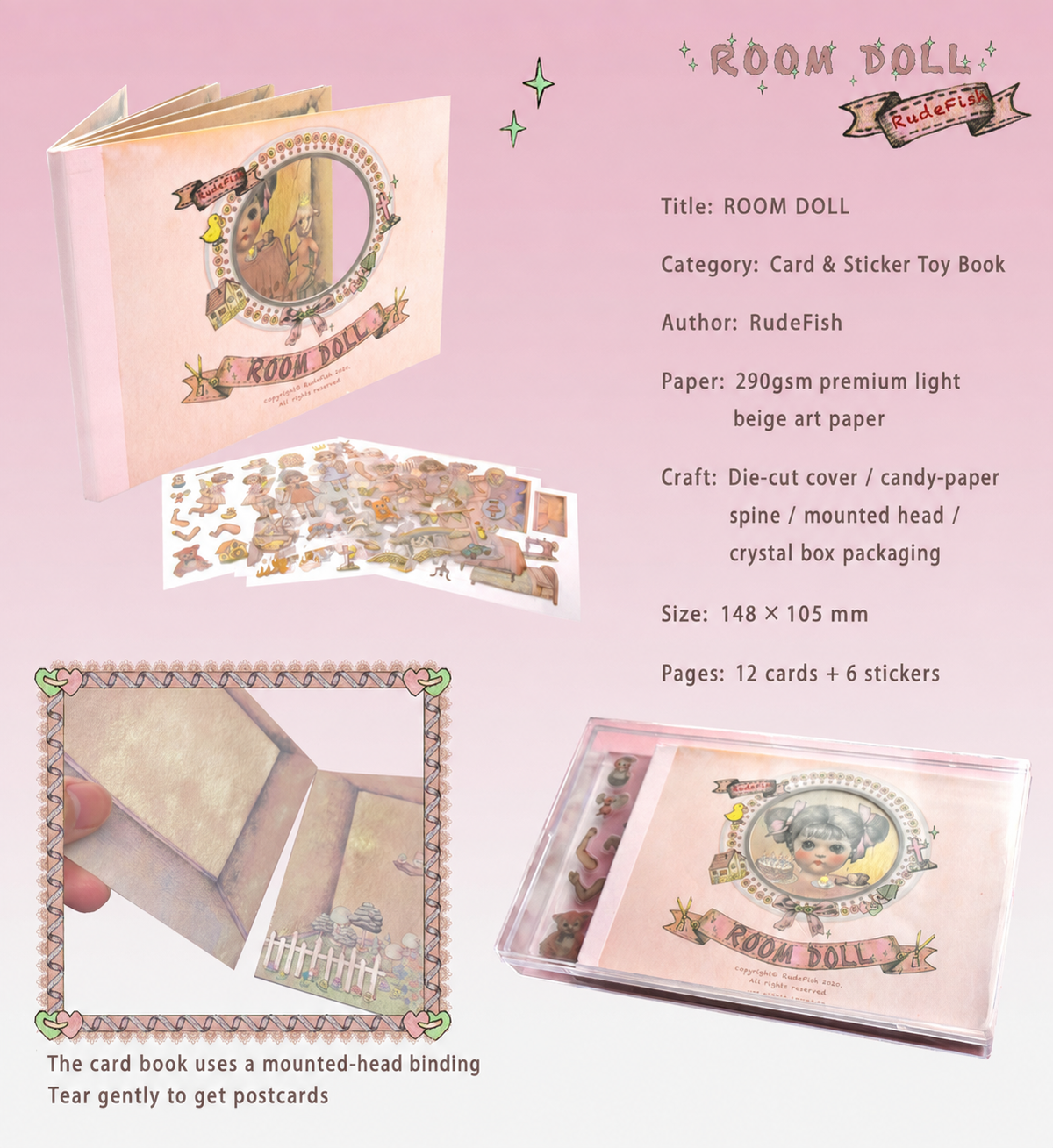 ROOM DOLL Card & Sticker Book, view 4